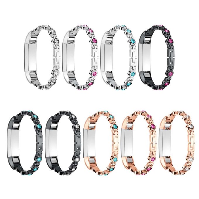 Fb.m44 All Color Elegant Bracelet With Rhinestones For Fitbit Alta & Alta HR