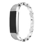 Fb.m44.ss.22 Elegant Bracelet With Rhinestones For Fitbit Alta & Alta HR Silver With White Stones