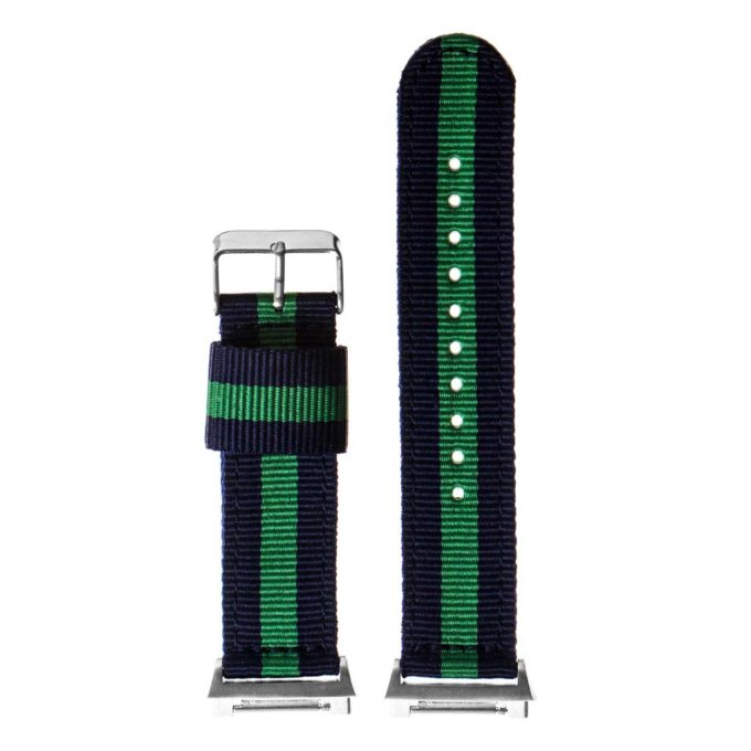 Fb.ny1.5.11 StrapsCo Ballistic Nylon NATO Watch Strap Band For Fitbit Ionic In Blue And Green 2