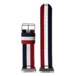 Fb.ny1.5.22.6 StrapsCo Ballistic Nylon NATO Watch Strap Band For Fitbit Ionic In Blue White And Red 2