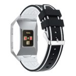 Fb.r21.1.22 Silicone Rubber Sport Strap With Accent Color In Black And White 2