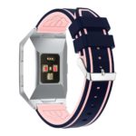 Fb.r21.5a.13 Silicone Rubber Sport Strap With Accent Color In Mindnight Blue And Pink 2