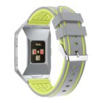 Fb.r21.7.11 Silicone Rubber Sport Strap With Accent Color In Grey And Green 2