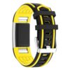 Fb.r24.1.12 Racing Stripe Rubber Watch Strap For Fitbit Charge 2 Black And Yellow 2