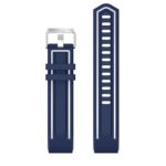 Fb.r24.5.22 Racing Stripe Rubber Watch Strap For Fitbit Charge 2 Blue And White 4