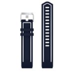 Fb.r24.5a.22 Racing Stripe Rubber Watch Strap For Fitbit Charge 2 Midnight Blue And White 4