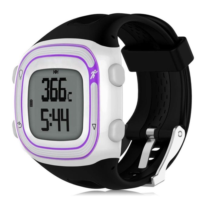 G.r19.1 Silicone Strap For Garmin Forerunner 10 15 In Black 2