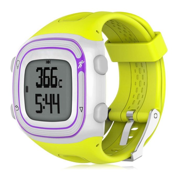 G.r19.11 Silicone Strap For Garmin Forerunner 10 15 In Lime Green 2