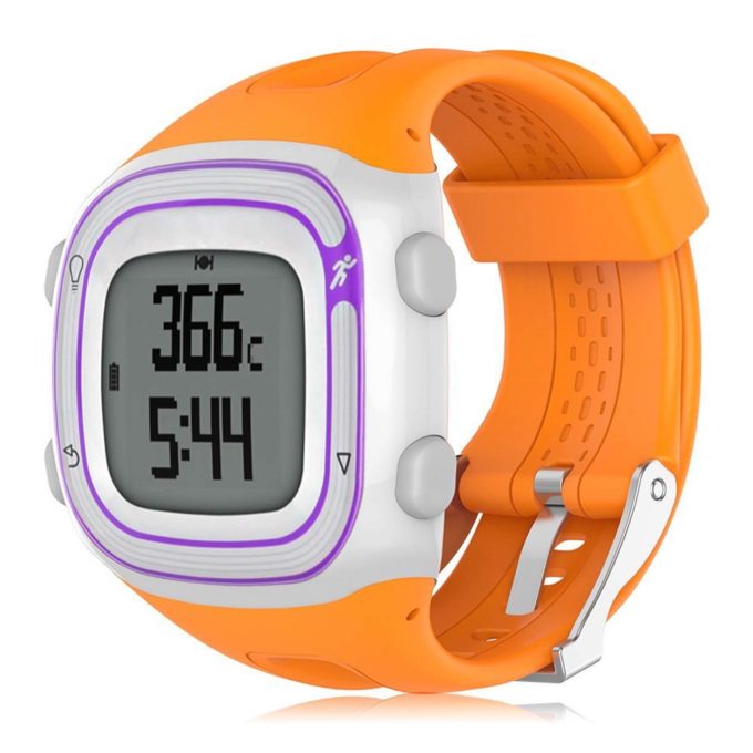 G.r19.12 Silicone Strap For Garmin Forerunner 10 15 In Orange 2