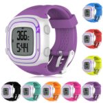 G.r19.18 Gallery Silicone Strap For Garmin Forerunner 10 15 In Purple