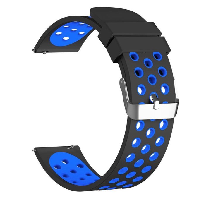 S.r6.1.5 Silicone Sport Quick Release Strap For Gear S3 In Black And Blue 2