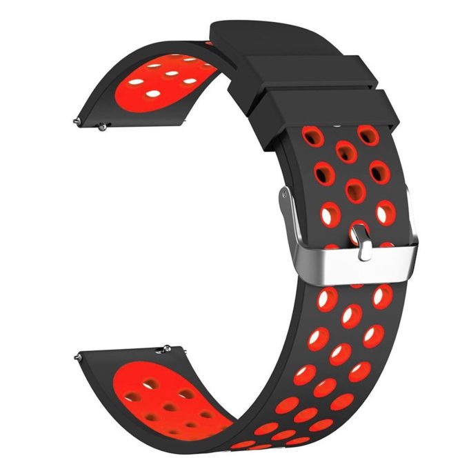 S.r6.1.6 Silicone Sport Quick Release Strap For Gear S3 In Black And Red 2