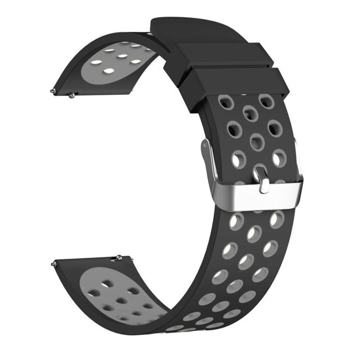 S.r6.1.7 Silicone Sport Quick Release Strap For Gear S3 In Black And Grey 2