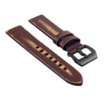 St13.9.mb Destroyed Thick Leather Strap In Dark Brown