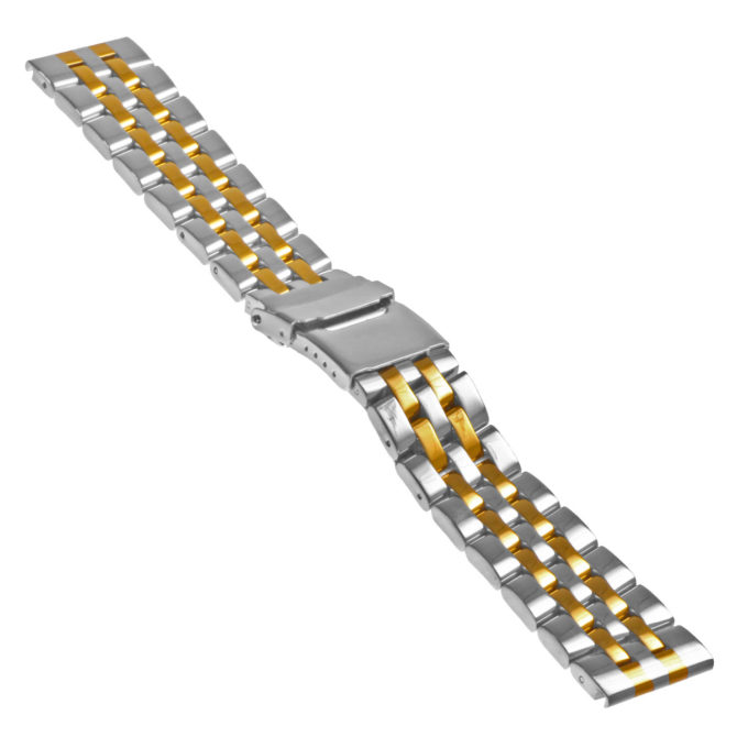 Brt2.2t Breigling 5 Link Stainless Steel Strap Two Tone