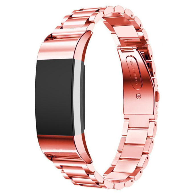 Fb.m2.rg Stainless Steel Link Band For Fitbit Charge 2 In Rose Gold