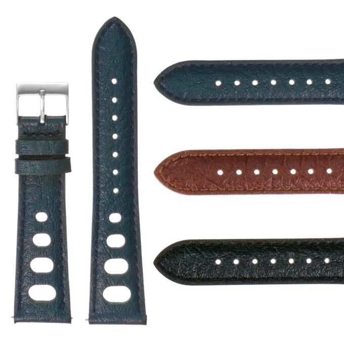 DASSARI 70's Vintage Rally Strap Blue