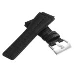 Br6.1 DASSARI Croc Embossed Leather Watch Strap For Bell & Ross In Black With Brushed Buckle 3