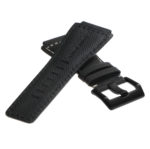 Br6.1.mb DASSARI Distressed Leather Watch Strap For Bell & Ross In Black With Black Buckle 3