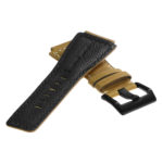 Br6.17.mb DASSARI Distressed Leather Watch Strap For Bell & Ross In Beige With Black Buckle 3