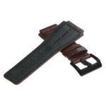 Br6.2.mb DASSARI Croc Embossed Leather Watch Strap For Bell & Ross In Brown With Matte Black Buckle 3