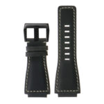 Br6.5.mb DASSARI Distressed Leather Watch Strap For Bell & Ross In Blue With Black Buckle 2