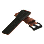 Br6.8.mb DASSARI Distressed Leather Watch Strap For Bell & Ross In Rust With Black Buckle 3