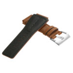 Br7.3.bs DASSARI Leather Watch Strap For Bell & Ross In Tan With Brushed Steel Buckle 3