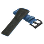 Br7.5.mb DASSARI Leather Watch Strap For Bell & Ross In Blue With Matte Black Buckle 3
