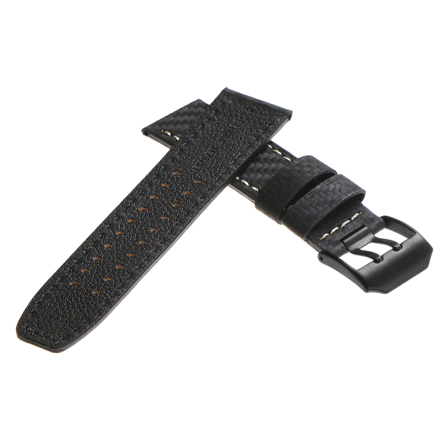 Lmx3.1 Carbon Fiber Strap In Black With Matte Black Buckle 3