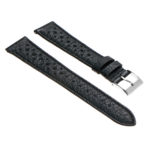 Ra6.1 DASSARI Perforated Leather Strap In Black