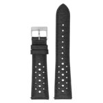 ra6.1 Main Black DASSARI Perforated Leather Rally Watch Band Strap 18mm 19mm 20mm 21mm 22mm
