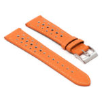 ra6.12 Angle Orange DASSARI Perforated Leather Rally Watch Band Strap 18mm 19mm 20mm 21mm 22mm