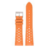 ra6.12 Main Orange DASSARI Perforated Leather Rally Watch Band Strap 18mm 19mm 20mm 21mm 22mm