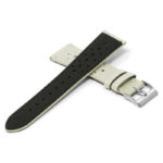 ra6.22 Cross Ivory DASSARI Perforated Leather Rally Watch Band Strap 18mm 19mm 20mm 21mm 22mm