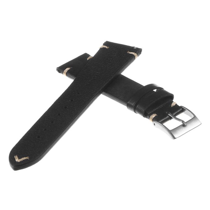 Ds10.1 Vintage Leather Strap In Black 2