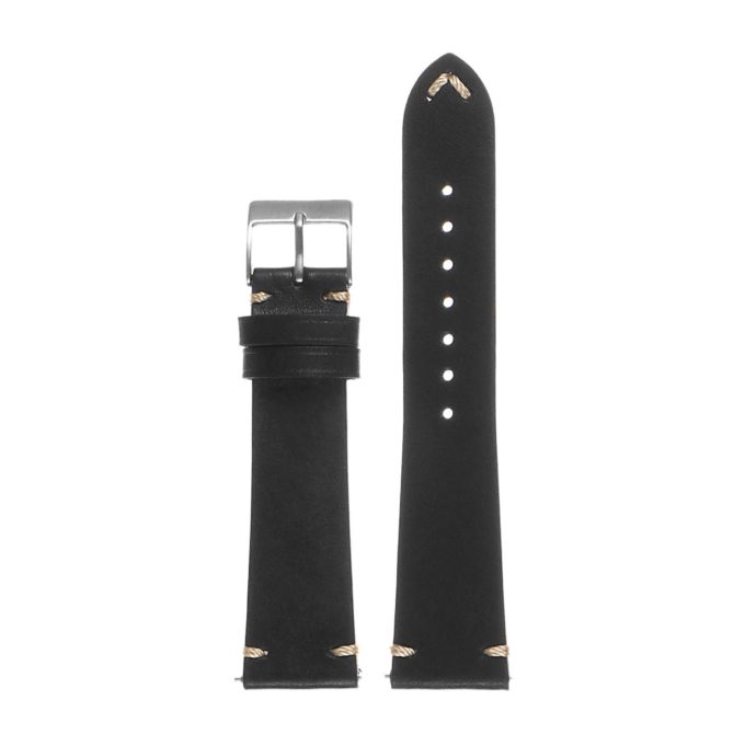 Ds10.1 Vintage Leather Strap In Black 3