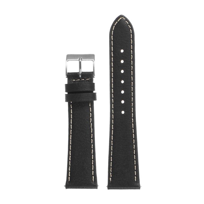 Ds11.1 Peable Fnish Leather Strap In Black 3