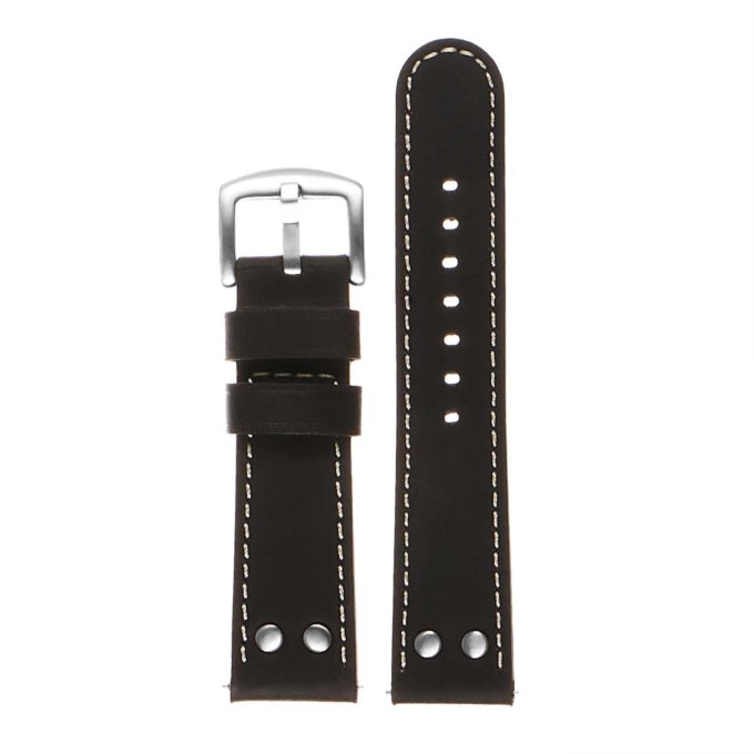 Ds14.1 DASSARI Vintage Leather Watch Strap In Black 3