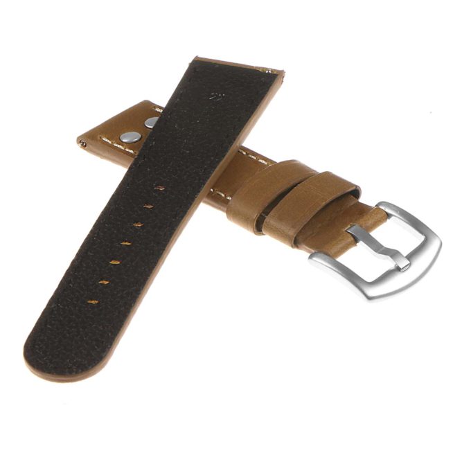 Ds14.17 DASSARI Vintage Leather Watch Strap In Biege 2
