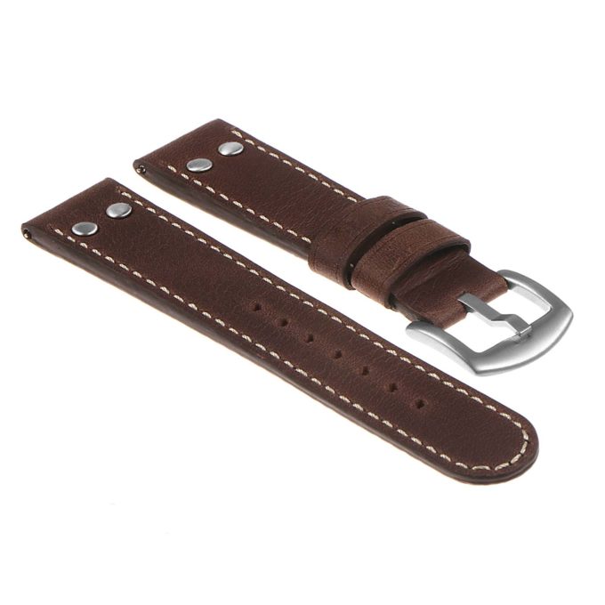 Ds14.2 DASSARI Vintage Leather Watch Strap In Brown