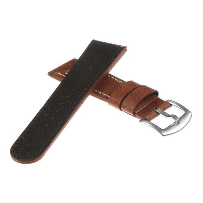 Ds14.3 DASSARI Vintage Leather Watch Strap In Tan 2