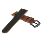 Ds14.3.mb DASSARI Vintage Leather Watch Strap In Tan W Matte Black Buckle 2