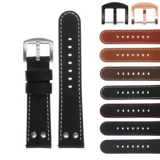 ds15 Leather Pilot Strap with Rivets