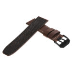 imx1.2.mb Vintage Leather Strap in Brown with Matte Black Buckle 2