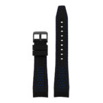 Pu6.1.5.mb Rubber Sport Strap With Matte Black Buckle In Black And Blue