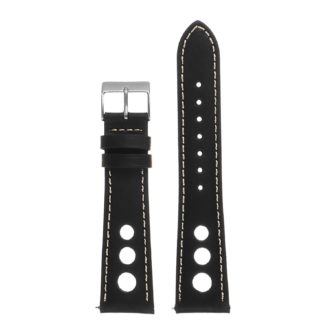 Carrera Distressed Leather GT Rally Watch Band By DASSARI | StrapsCo