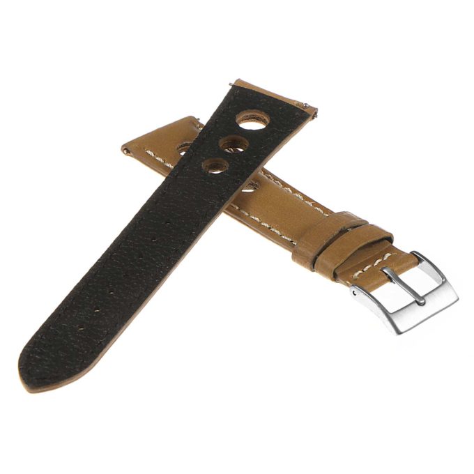 Ra4.17 Vintatge Leather Rally Watch Strap In Beige 2