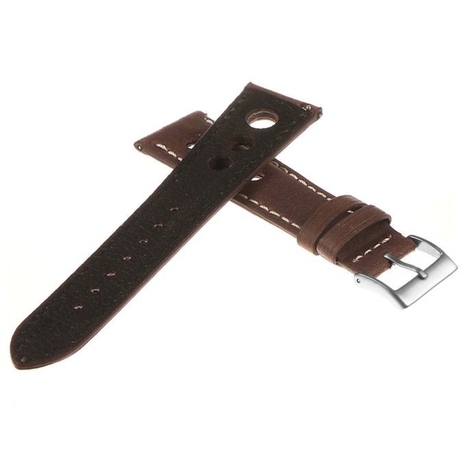 Ra4.2 Vintatge Leather Rally Watch Strap In Brown 2