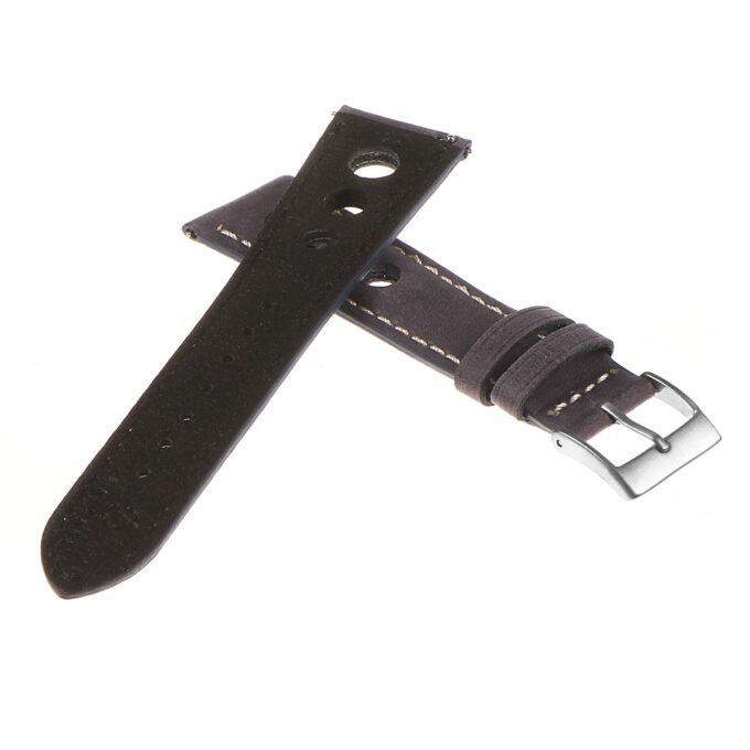 Ra4.5 Vintatge Leather Rally Watch Strap In Blue 2